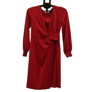 NWT DKNY Red Wrap Dress Women's size 6